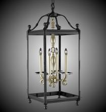  LT2314-35S-ST - 4 Light 13 inch Extended Square Lantern with Glass